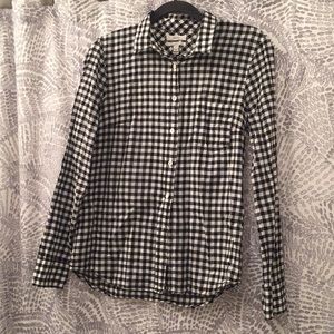 J.Crew Black and White Check Boy Shirt